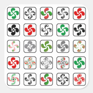 Baskenkreuz Quadratischer Aufkleber