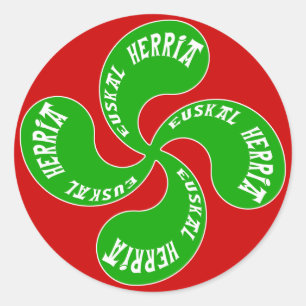 Baskenkreuz Runder Aufkleber