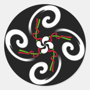 Baskenkreuz Runder Aufkleber