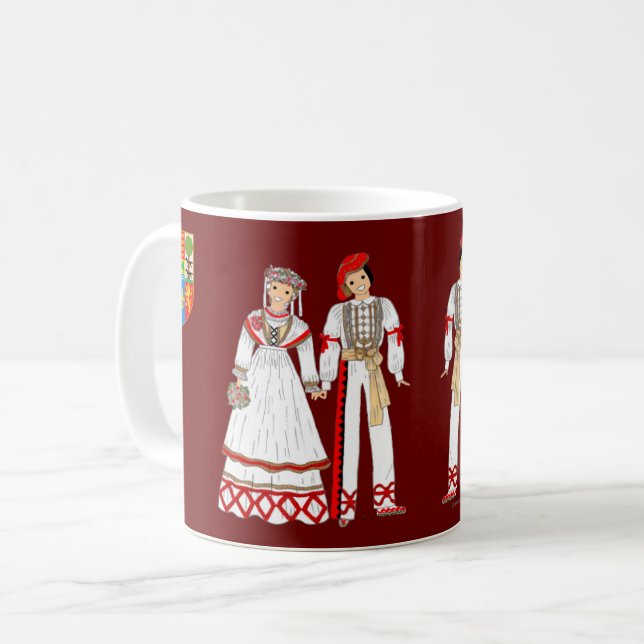 Baskenland, Aquitaine, Frankreich Kaffeetasse (Vorderseite Links)