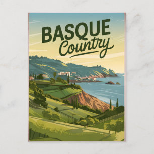 Baskenland Vintage Postkarte