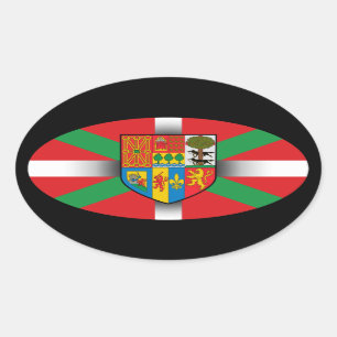 Baskensticker Ovaler Aufkleber
