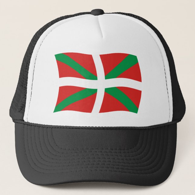 Baskenvolk-Flaggenhut Truckerkappe (Vorderseite)