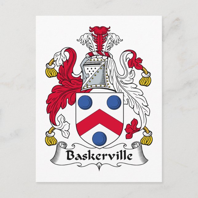 Baskerville-Familienwappen Postkarte (Vorderseite)