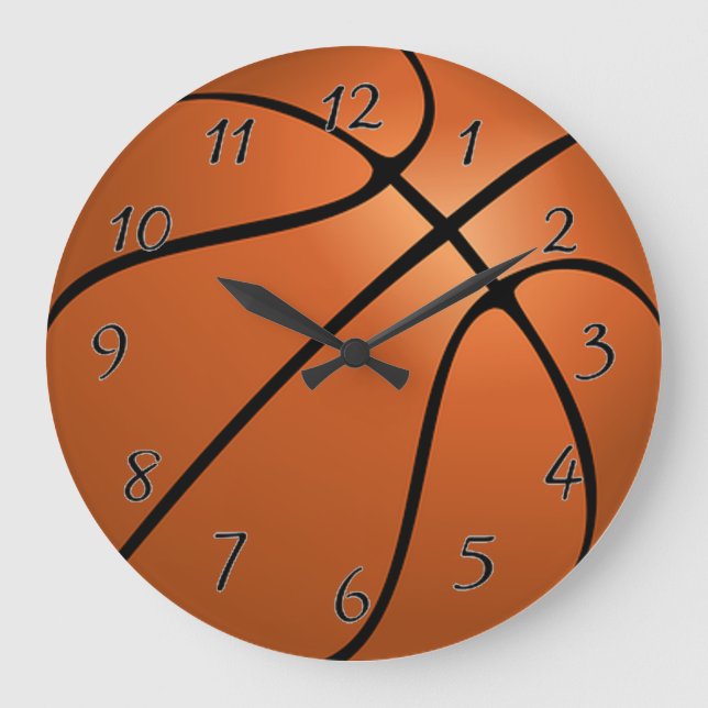 Basket Ball Große Wanduhr (Vorderseite)