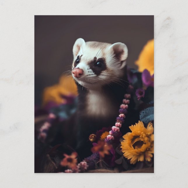 Basket Ferret Postkarte (Vorderseite)