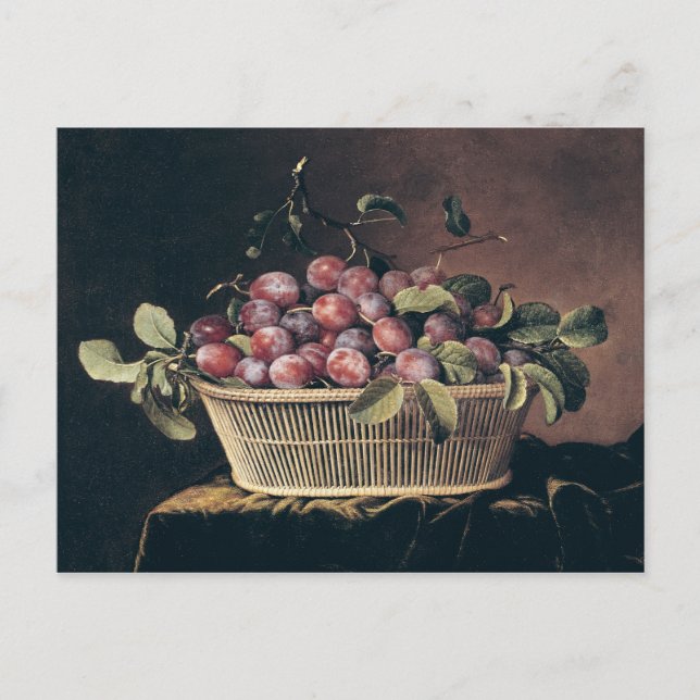 Basket of Plums Postkarte (Vorderseite)