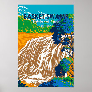 Basket Swamp Nationalpark Australien Vintage  Poster