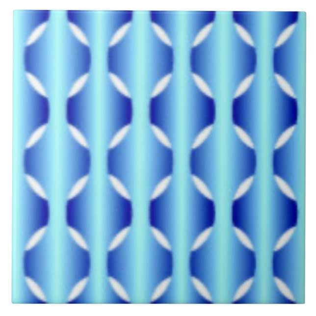 Basket Weave Blues Keramik Tile Fliese (Vorderseite)