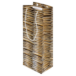 Basket Weave Macro Geschenktüte Für Weinflaschen