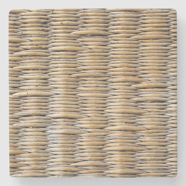 Basket Weave Macro Steinuntersetzer (Vorderseite)