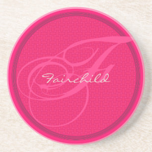 Basket Weave Monogram Wedding Anniversary Unterset Getränkeuntersetzer