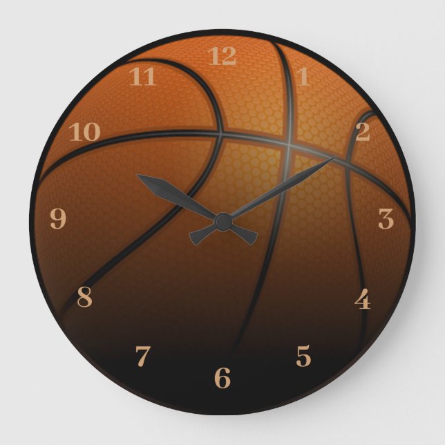 Basketbalathlet Große Wanduhr (Vorderseite)