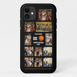 Basketball 11 FotoCollage personalisiert schwarz Case-Mate iPhone Hülle