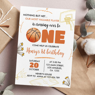 Basketball 1. Geburtstag Einladung Sport Party