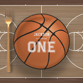 Basketball 1. Geburtstag Einzigartig Pappteller
