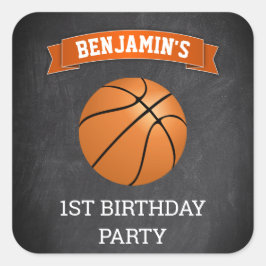 Basketball 1. Geburtstag Gastgeschenk Sticker