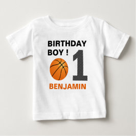 Basketball 1. Geburtstag Party Baby T-shirt