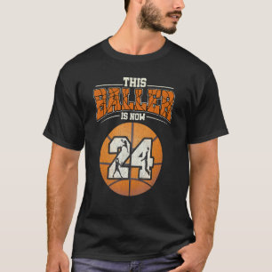 Basketball 24. Geburtstag Girl Boy Bball 24 Jahre T-Shirt