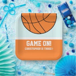Basketball 3 Geburtstag Pappteller
