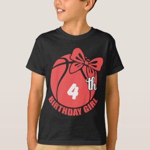 Basketball 4. Geburtstag Basketball-Spieler T-Shirt
