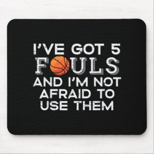 Basketball 5 Fouls keine Angst lustige Baller Men  Mousepad