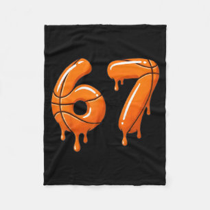 Basketball 67 Meme Lustig Cool Slam Dunk Für Junge Fleecedecke
