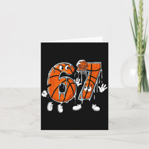 Basketball 67 Sechs Sieben Cool Meme 6 7 Lustig Dr Karte