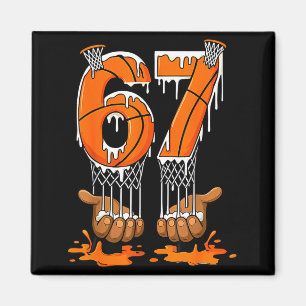 Basketball 67 Sechs Sieben Lustiges Gen-Alpha-Meme Magnet