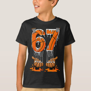 Basketball 67 Sechs Sieben Lustiges Gen Alpha Meme T-Shirt