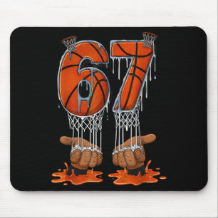 Basketball 67 Six Seven Lustig Gen Alpha Meme Drip Mousepad