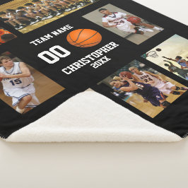 Basketball 7 Foto Collage Fleece Decke Sherpadecke