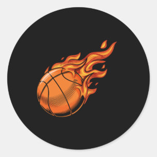 Basketball 8 runder aufkleber