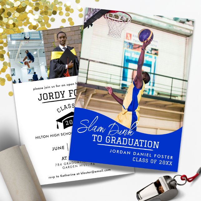 Basketball Abschluss Ankündigung Einladung (Von Creator hochgeladen)