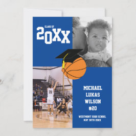 Basketball Abschluss Sports Blue Ankündigung