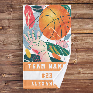 Basketball Abstract Design Team Spielernummer Handtuch