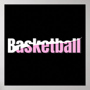 Basketball Abstrakt Swish - Giro Word Art Poster