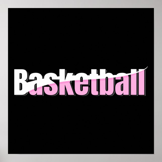 Basketball Abstrakt Swish - Giro Word Art Poster (Vorne)