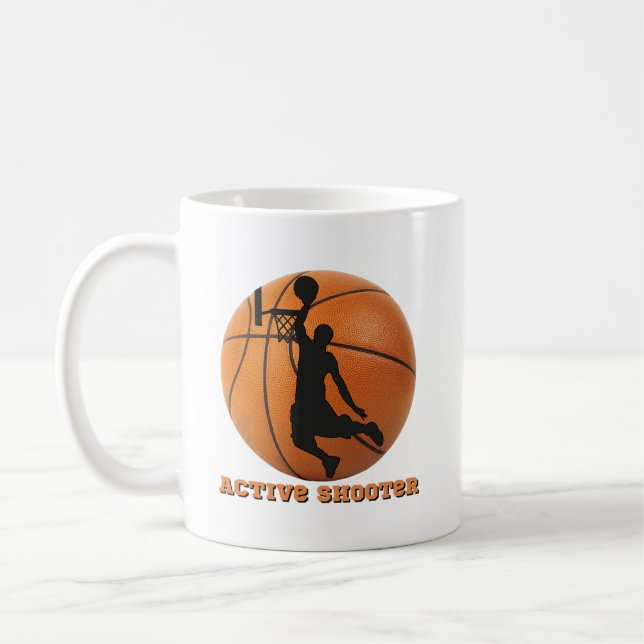 Basketball Active Shooter Player Hoops Kaffeetasse (Links)