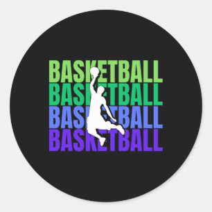 Basketball aktiv runder aufkleber