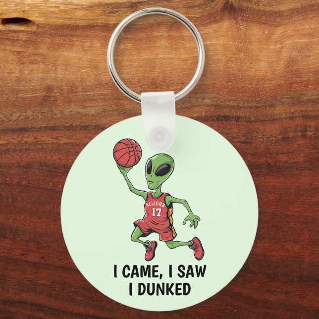 Basketball-Alien Schlüsselanhänger (Vorderseite)