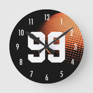 Basketball All Star Custom Number Sport Theme Runde Wanduhr