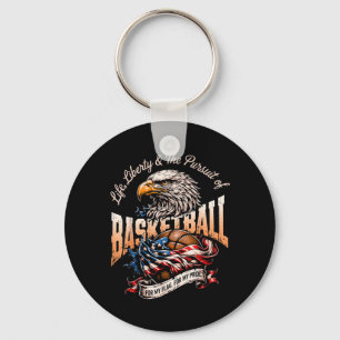 Basketball Amerikanische Flagge Basketball Patriot Schlüsselanhänger