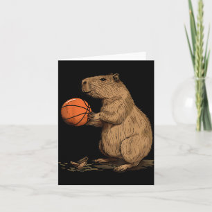 Basketball Animal Art Basketball Lover Capybara Dr Karte