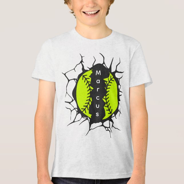 Basketball (Anpassbar) Tri-Blend Shirt (Vorderseite)