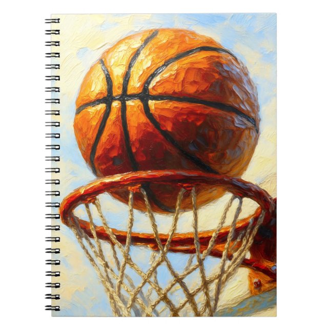 Basketball Art Notebook - Sports Design Journal Notizblock (Vorderseite)