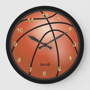 Basketball-Art personifizieren Große Wanduhr