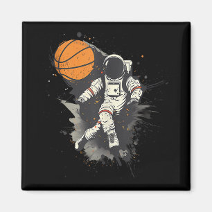 Basketball Artwork Astronaut Zeichne Basketball Pl Magnet