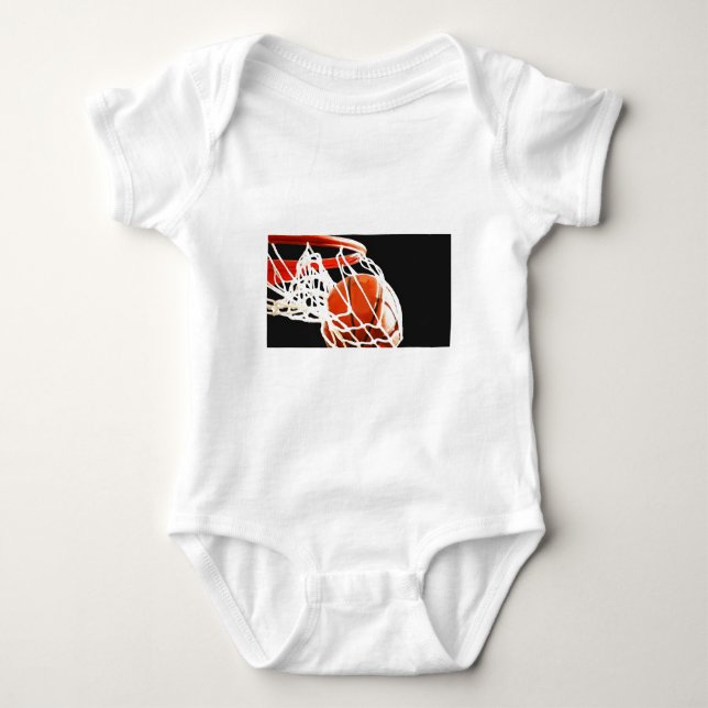Basketball-Artwork Baby Strampler (Vorderseite)