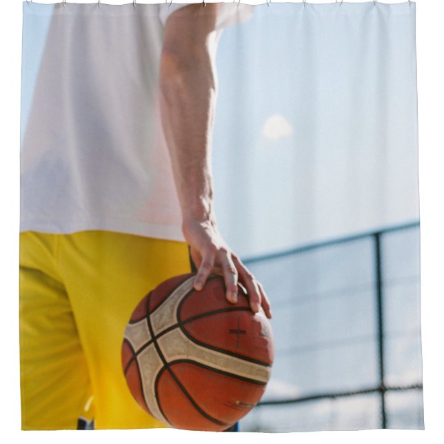 Basketball-Artwork Duschvorhang (Vorderseite)